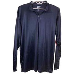 Men’s Reebok Silver Gray 1/4 Zip Long Sleeve Active Top Size 2XL