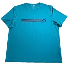 Fourlaps Peloton Performance T-Shirt Mens XXL Teal Recycled RE-UP Logo Cycling