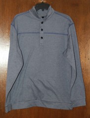 Roundtree & Yorke New Mens 1/4 Button Performance Pullover Shirt Sweater L Large
