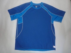 REI base Layer Short sleeve Wicking T Shirt Mens L Blue Gorpcore Hike