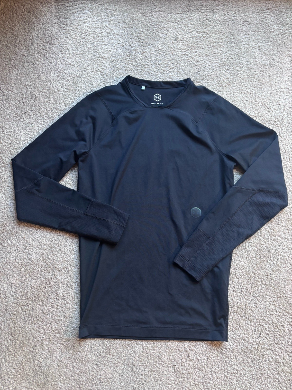 Under Armour HeatGear Celliant Long Sleeve Compression Shirt Black Size M gallery