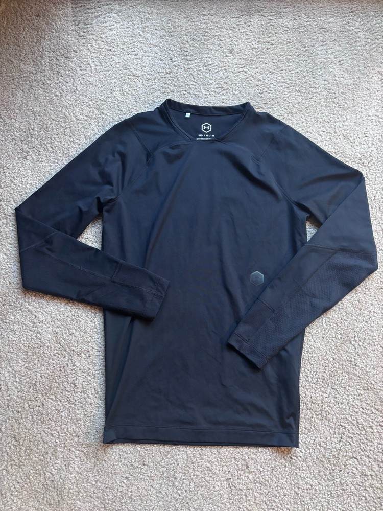 Under Armour HeatGear Celliant Long Sleeve Compression Shirt Black Size M