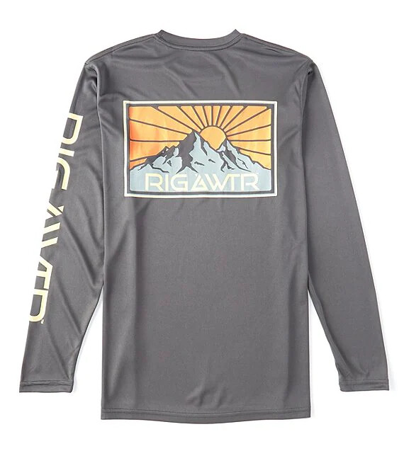Rig & Water Mountain Rays Long Sleeve T-Shirt Men's Size M NWT UPF 50 Fishing gallery