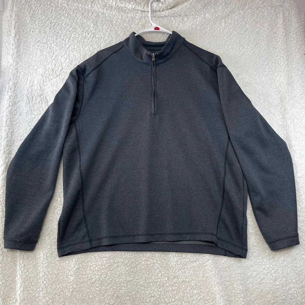 Pebble Beach Pullover Mens Large Gray 1/4 Zip Lightweight Performance Golf Top