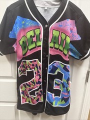 Fresh Prince of Bel Air Hip Hop 90s Style Button Up Baseball Jersey Unisex L