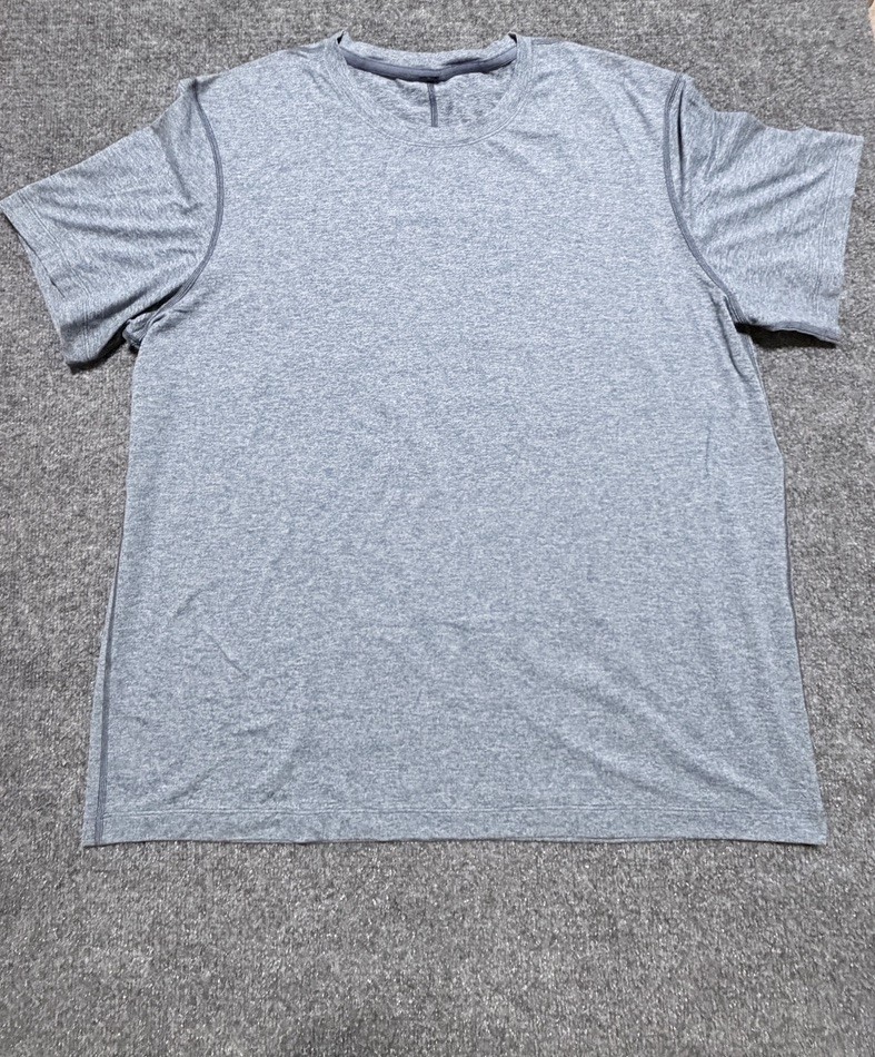 Lululemon Shirt Mens Large Blue Soft Jersey Tee Athleisure Stretch Casual Gym gallery