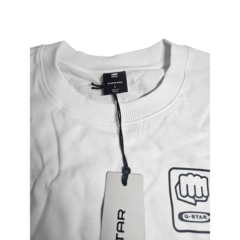 G Star Raw Mens T Shirt White Yellow Size Large gallery