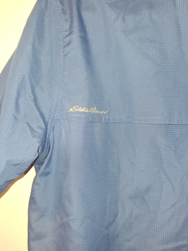 Eddie Bauer Men's Blue Moisture Wicking Woven Tech Short Sleeve Medium Shirt gallery