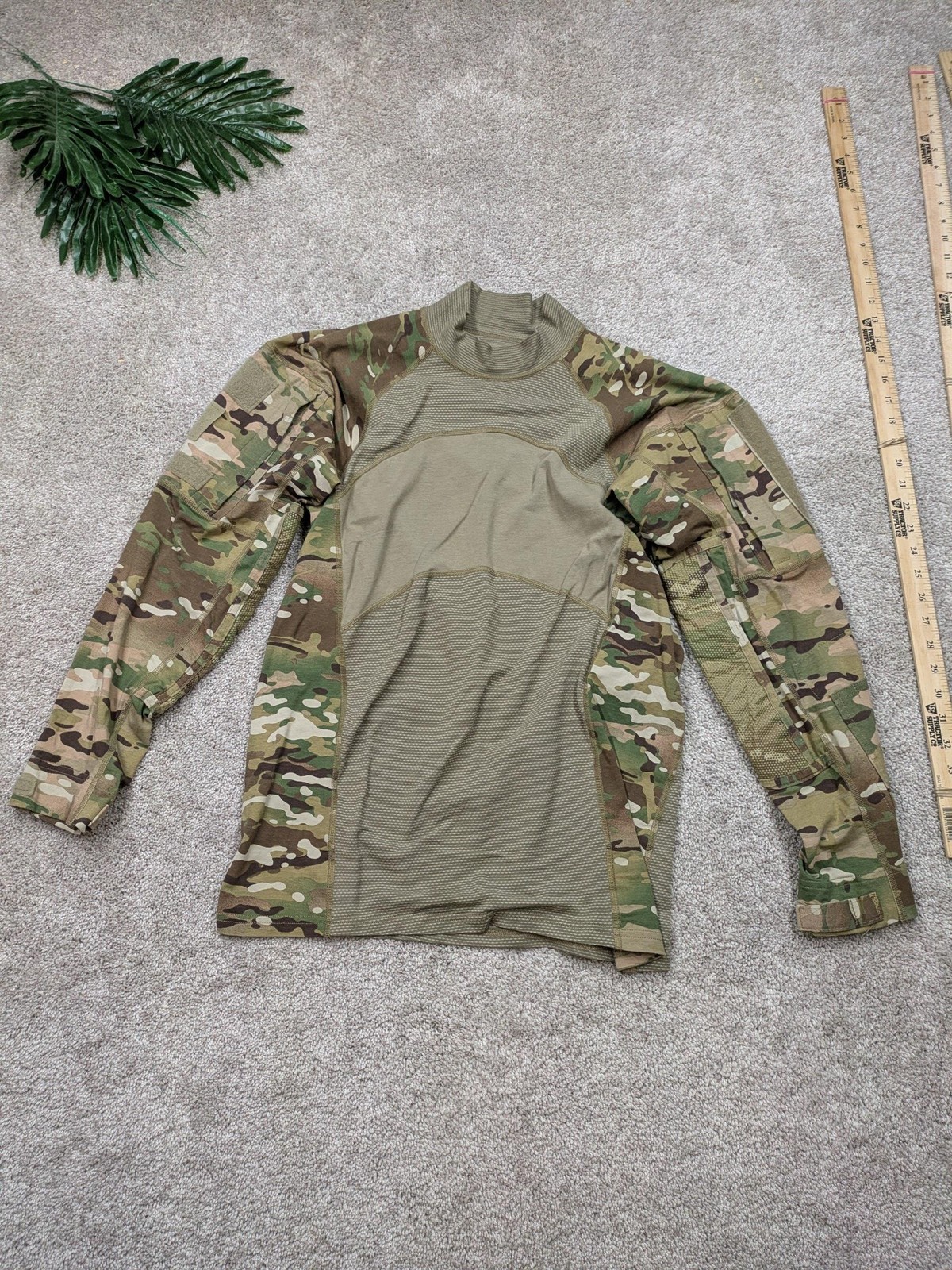 US Army Combat Shirt Mens Medium Camo Flame Resistant Long Sleeve Made USA gallery