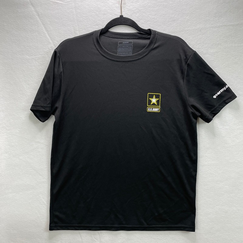 Mens Black Tec Tee Shirt Medium Workout and Casual Wear U.S. Army gallery