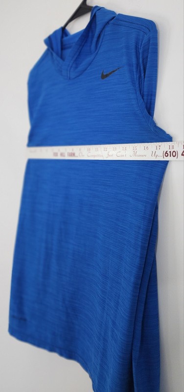 Nike Mens Long Sleeve Hooded Thin Running Shirt Size S Blue gallery