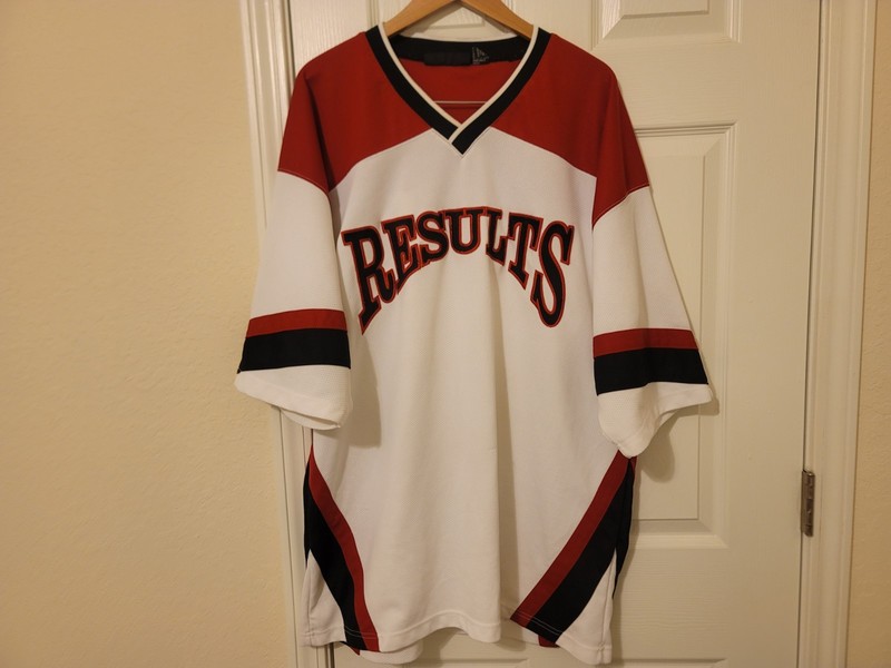 Vintage Results Mens Baseball Jersey Adult XXL White gallery