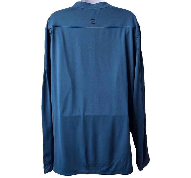 5 11 Tactical Pullover Shirt L Men Quarter Zip Blue Long Sleeve Sample Camp Hike gallery