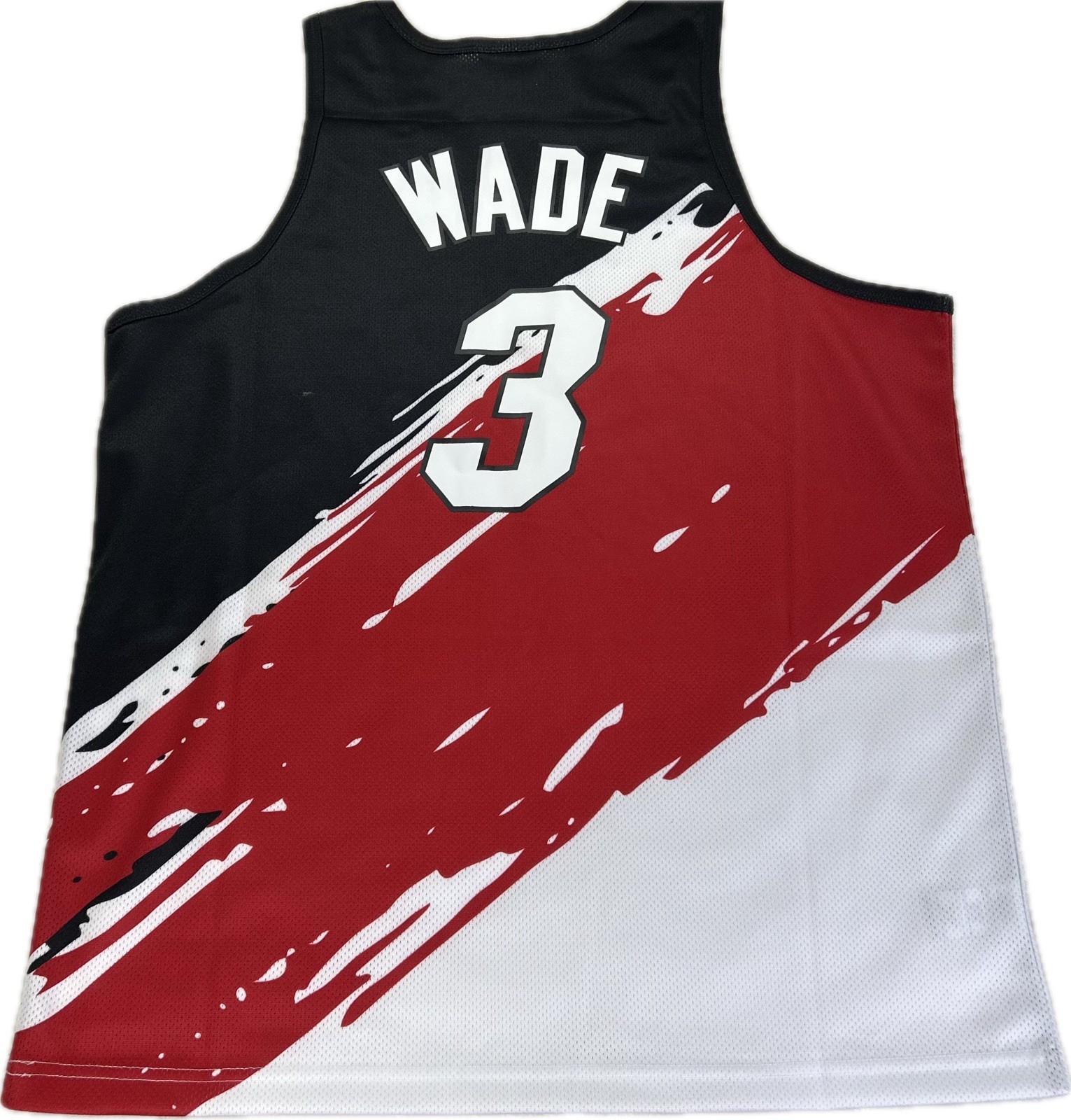 Mitchell and Ness Size Large Paint Brush Mesh Tank Miami Heat Wade 2005-2006 gallery