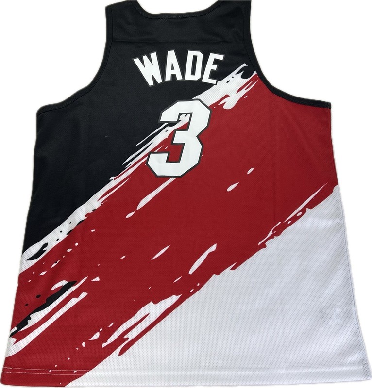 Mitchell and Ness Size Large Paint Brush Mesh Tank Miami Heat Wade 2005-2006 gallery