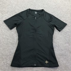 Tommie Copper Shirt Mens Large Black Compression Zip Lower Back Support Athletic