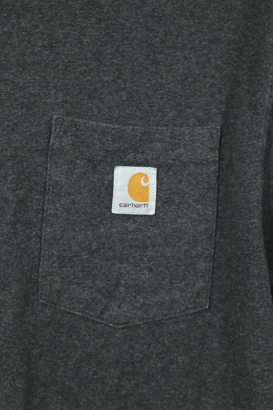Carhartt Original Fit Pocket Tee Men's M Heather Gray Short Sleeve Cotton Poly gallery