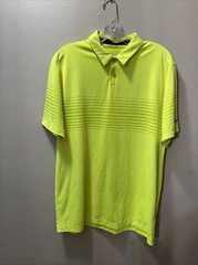 Nike Golf Tour Performance Polo Shirt Mens Medium Neon Green Dri-Fit