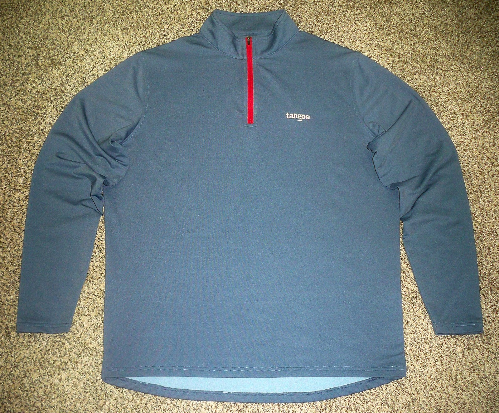 Men's PETER MILLAR Crown Sport 1/4 Zip Pullover L STEEL BLUE w/PM Crown & Logo gallery