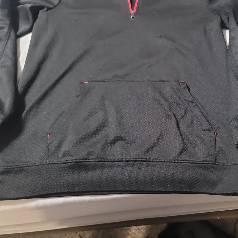 Tech Gear Black With Red Quarter Zip Lightweight Pullover. Size L See Pictures gallery