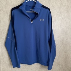 Under Armour Pullover Active 1/4 Zip Royal And Navy Blue Mens Medium