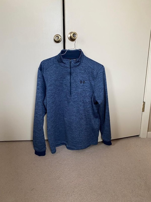 Under Armour 1/4 Zip Pullover ColdGear Blue Long Sleeve Men’s XL/TG.EG Loose Fit gallery