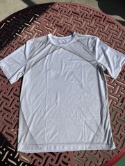 NordicTrack T Shirt Mens LARGE Performance Top NT-Dri White Gray