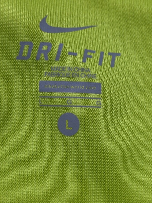 Vtg Nike Tank Top SZ L Shirt Men's XL Neon Green Blue Swoosh Athletic 90's Volt gallery