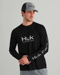 Huk Pursuit Performance Crew Shirt – Men’s – Large / Black