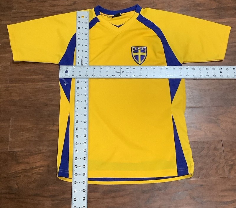 Sverige Sweden Football Soccer Jersey Shirt Mens Size S Yellow And Blue gallery