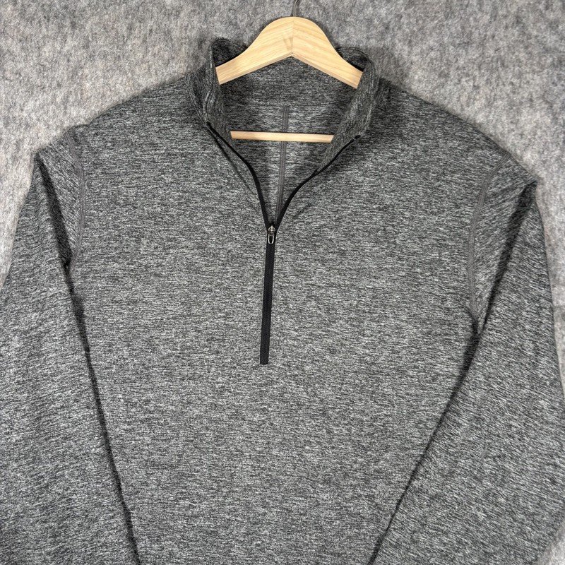 Lululemon Soft Jersey Half Zip Pullover Men's XL Gray Athleisure Activewear gallery