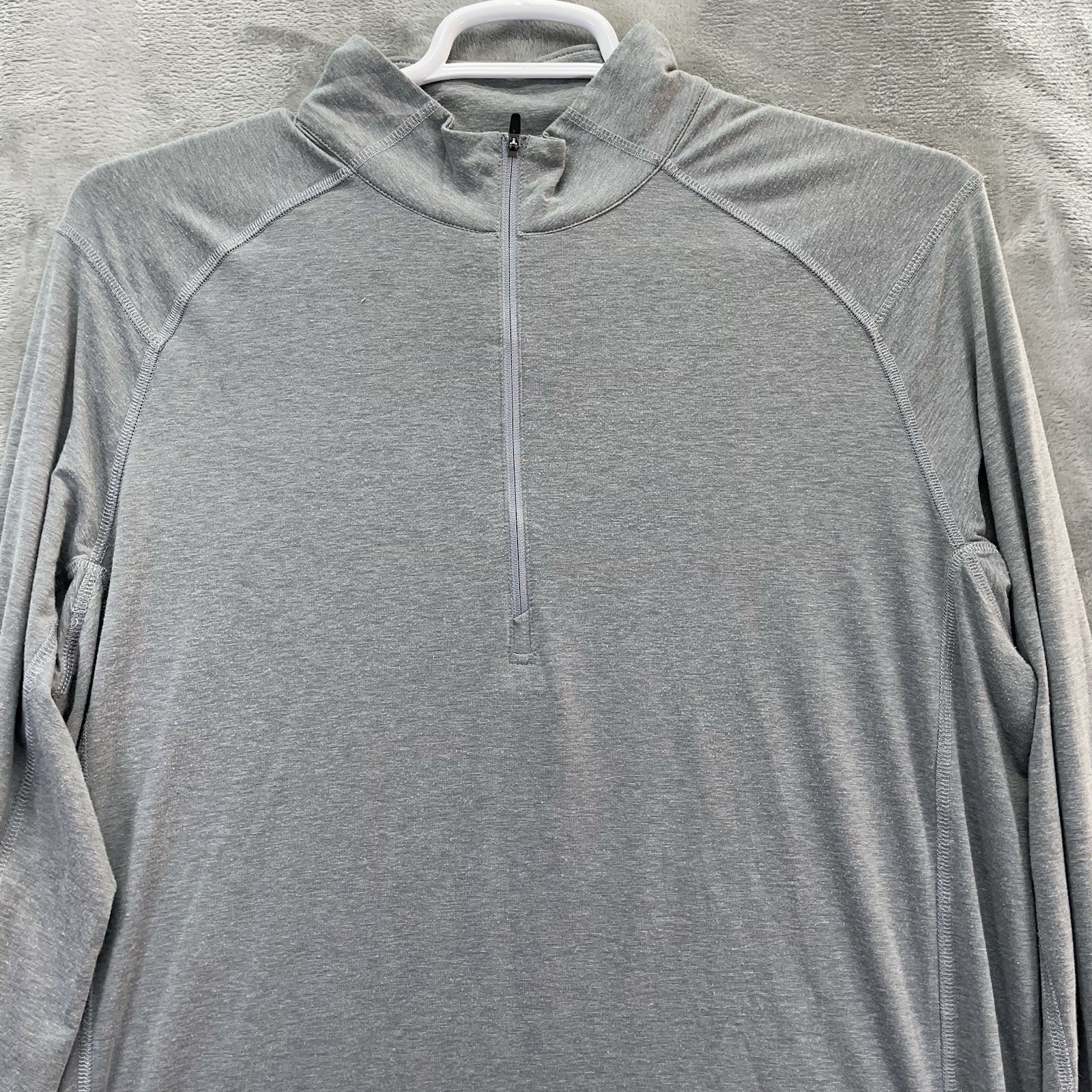 Travis Mathew sweater men's large cloud 1/4 Zip Pullover Performance golf gray gallery