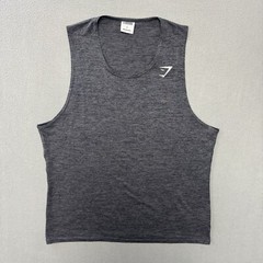 Gymshark Tank Top Large Men’s Gray Sleeveless Shirt Gym Training Logo Comfort