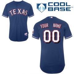 Custom Majestic MLB Texas Rangers Classic AC Full Stitched White/Red/Blue Jersey