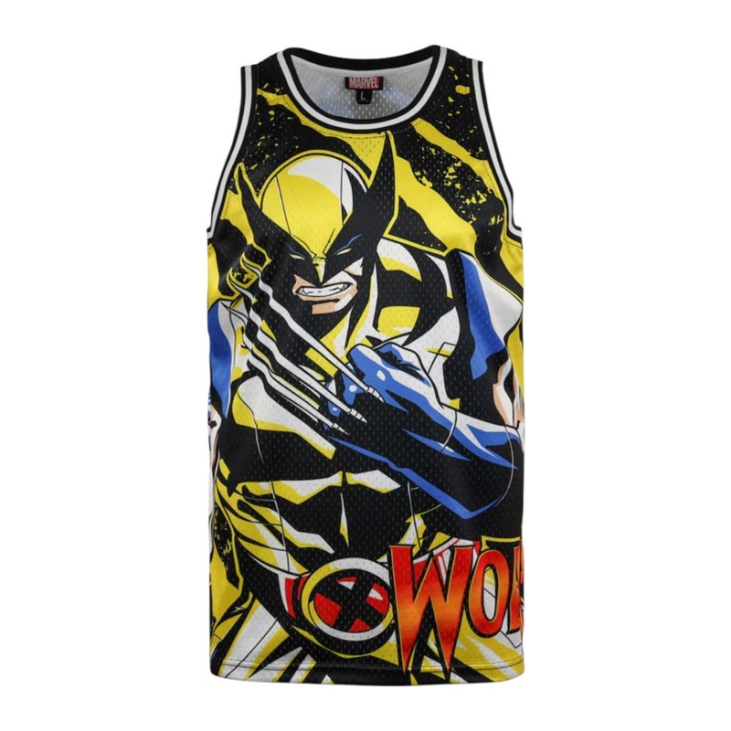 Lids / Marvel Wolverine Comic Big Print Mesh Jersey Tank Men's Size X-LARGE XL gallery