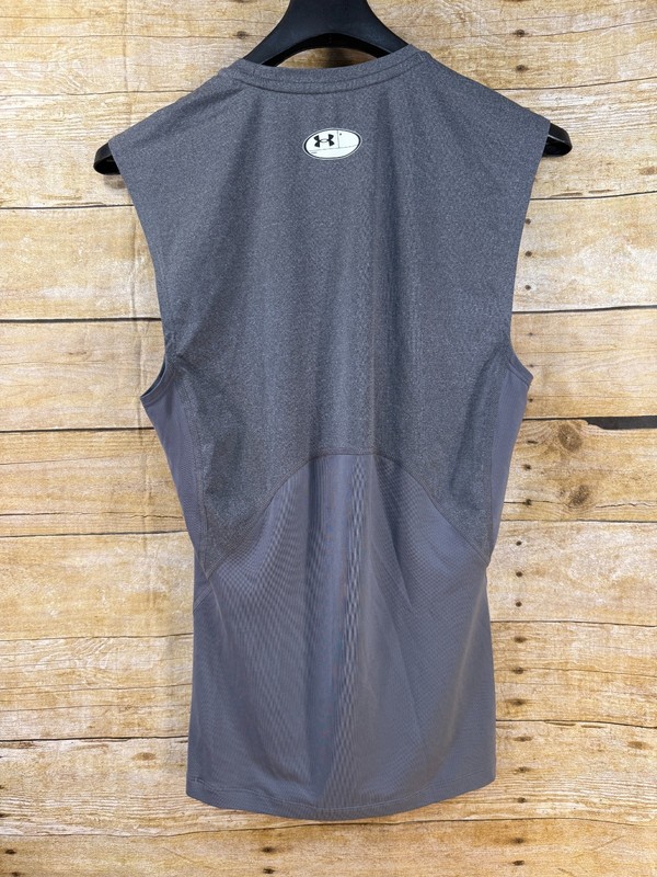 UNDER ARMOUR HEATGEAR COMPRESSION BASE TEE SHIRT SLEEVELESS GRAY MEN'S MEDIUM gallery