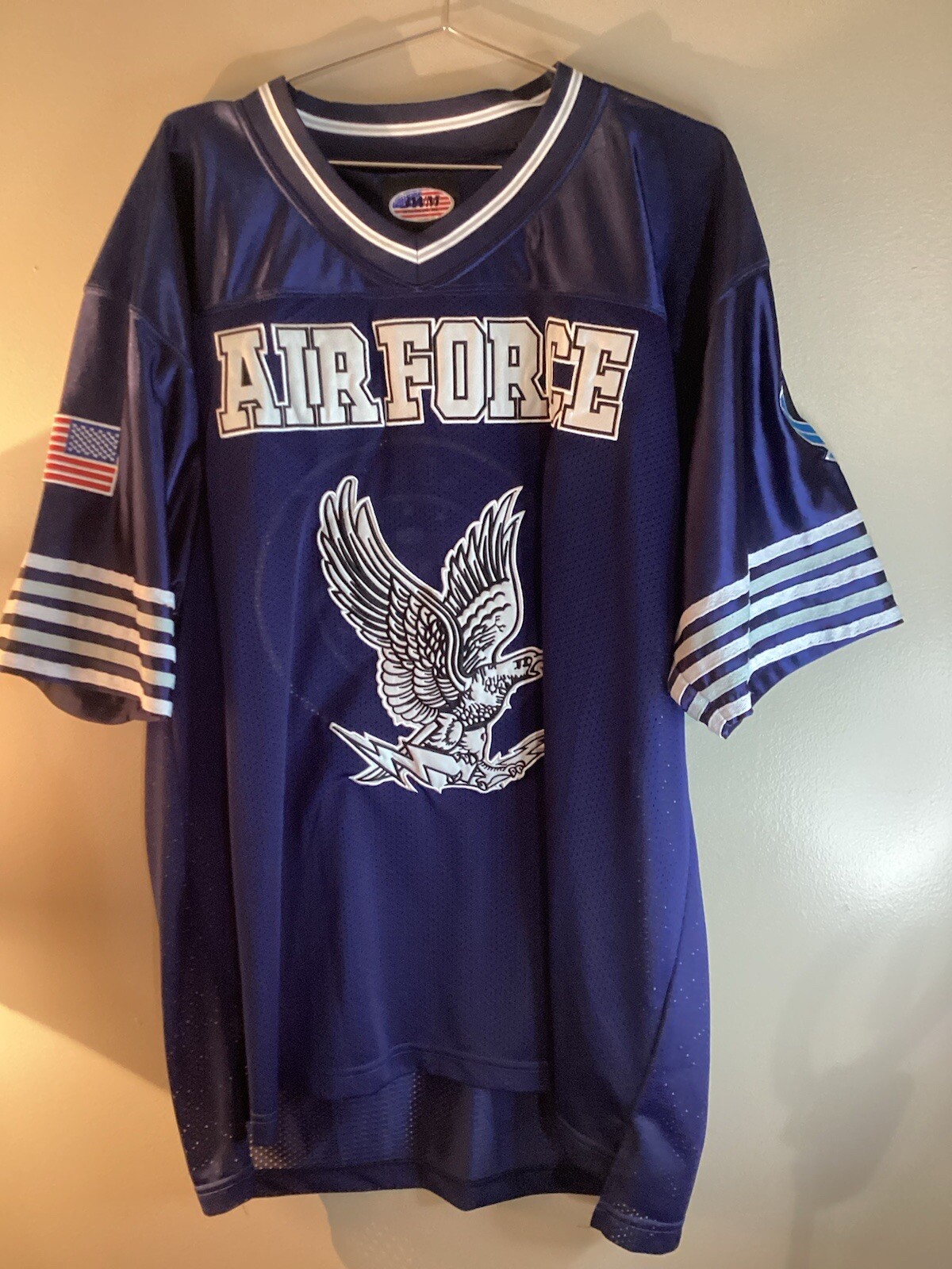 JWM - USAF Air Force Navy Blue Mesh Jersey Size XL gallery