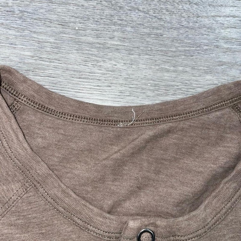 Lululemon Men L? Synth Long Sleeve Heathered Soft Earth Henley Pullover Stretchy gallery