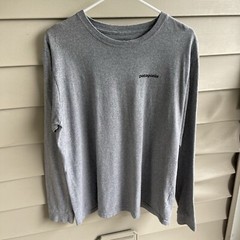 Patagonia Shirt Men’s Large Gray Long Sleeve Organic Cotton Hiking Work Outdoor