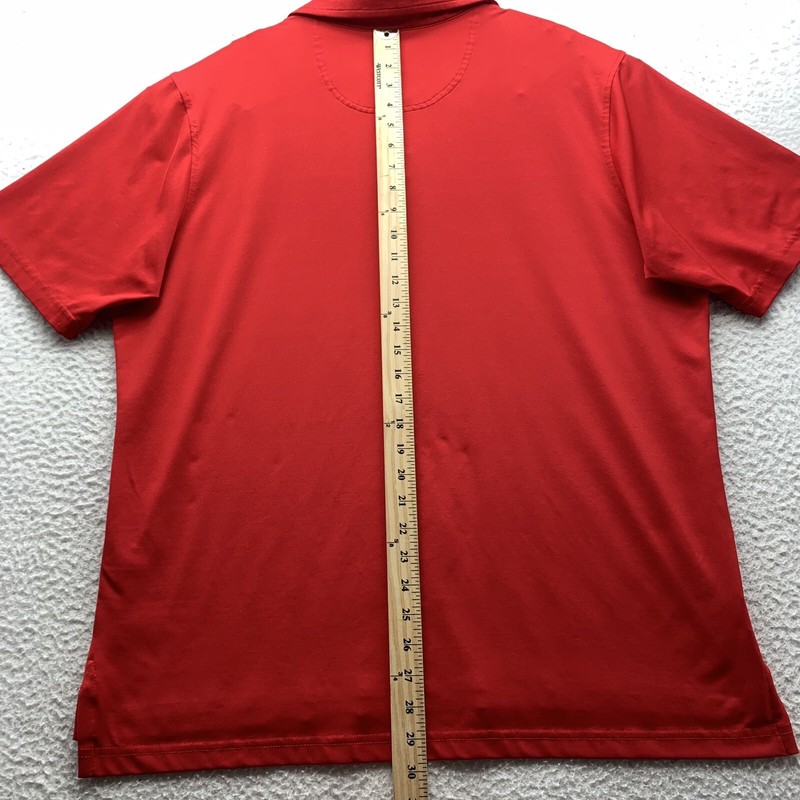 FG Fairway Greene Polo Shirt Mens Large Performance Tech Red Golf Relaxed USA gallery