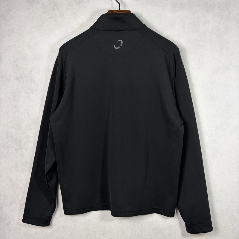 Zero Restriction 1/4 Zip Pullover Mens Large Black Tour Series Golf Performance gallery