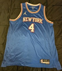 XL 52 Derrick Rose #4 New York Knicks Blue NBA Basketball Jersey New Jordan