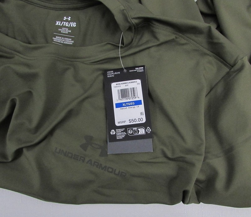 Under Armour Rush UA Vanish Energy Men's L/S Olive Green XL 1385418 NWT. gallery