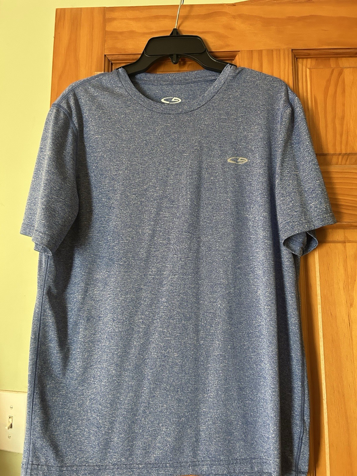 Champion Duo Dry Moisture Wicking Heather Blue Crew Neck T-Shirt Men's M gallery