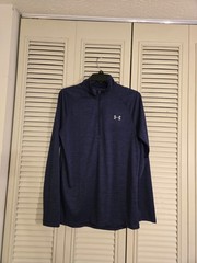 Under Armour 1328495 Men’s UA Tech 2.0 1/2 Zip Long Sleeve Blue Shirt Size Small