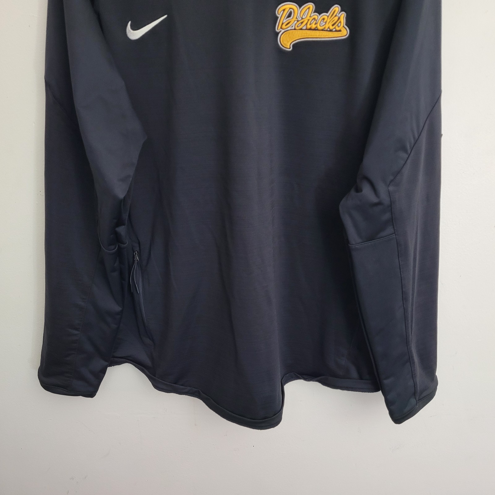 Nike Mens Hybrid Baseball Pullover XXL Black Crew Long Sleeve ThermaFit DJacks gallery