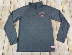 Mens St Louis Cardinals Baseball Stitches 1/4 Zip Long Sleeve Shirt Size Small