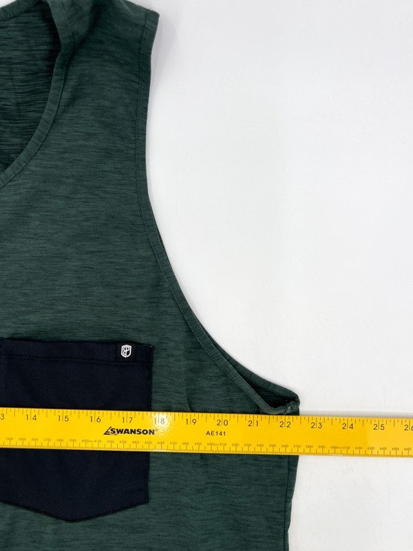 Born Primative Shirt Mens 2XL Green Tank Sleeveless Pocket Active Workout gallery