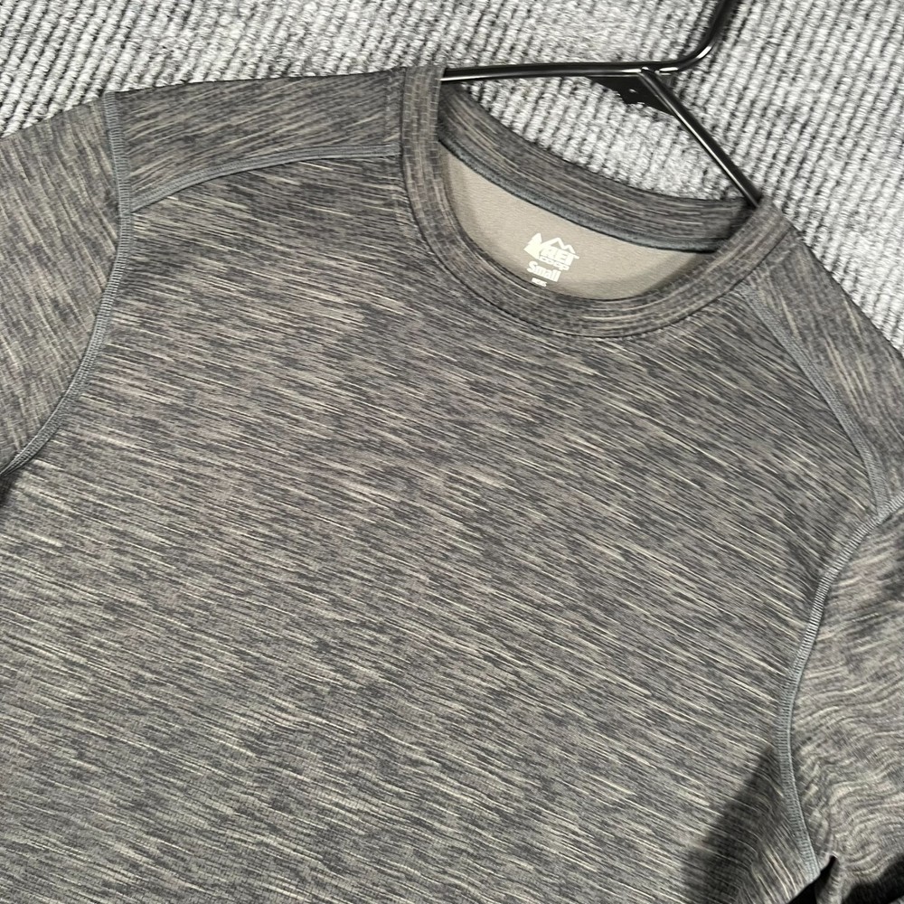 REI Shirt Mens Small Black Long Sleeve Cold Weather Crew Outdoor Casual