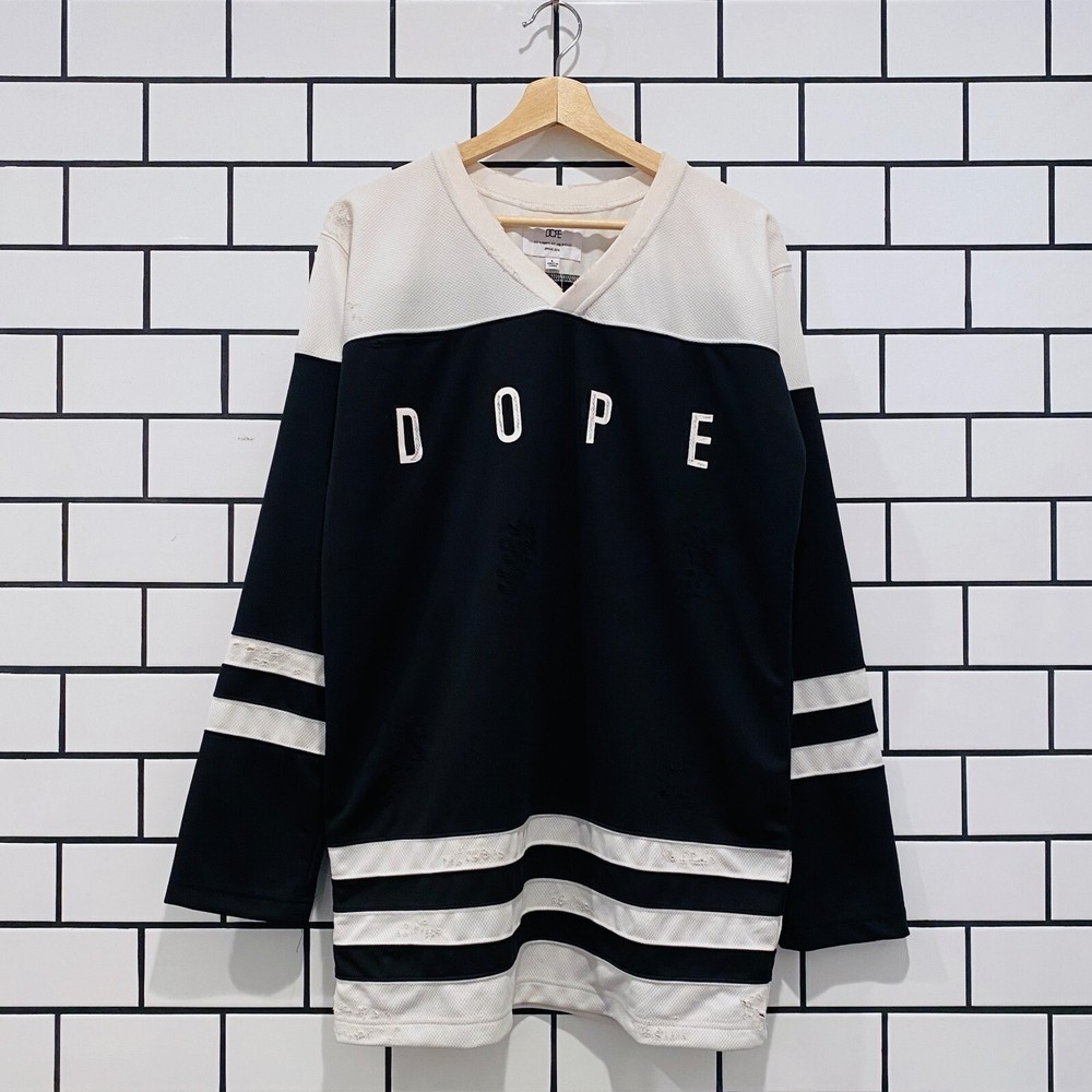 DOPE DSTRSD HOCKEY JERSEY WHITE